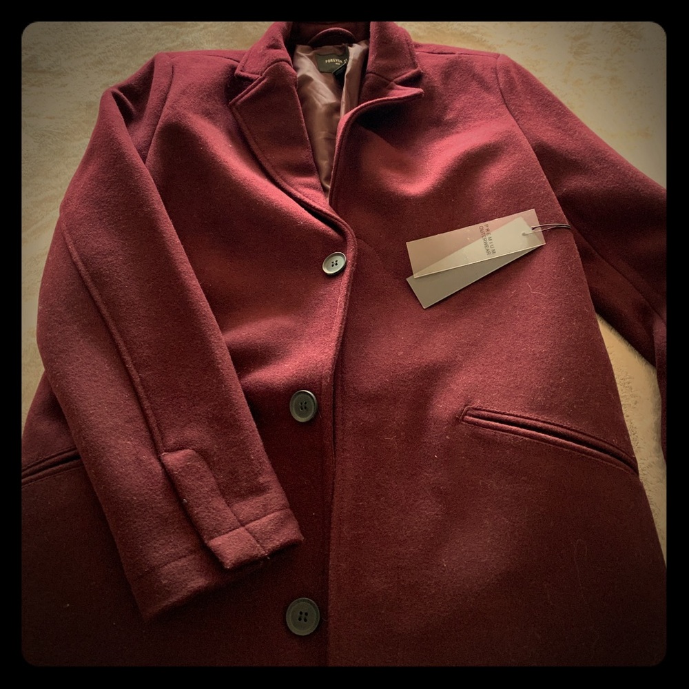 Burgundy Forever 21 Trench Coat!